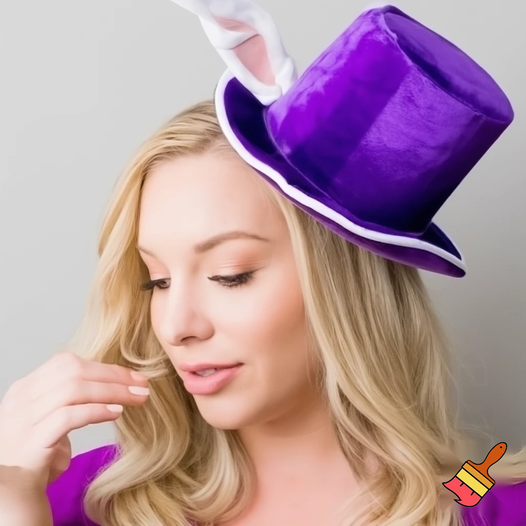 Easter bunny headband, top hat, Easter hat headband, top hat, purple and white, purple and white velvet top hat