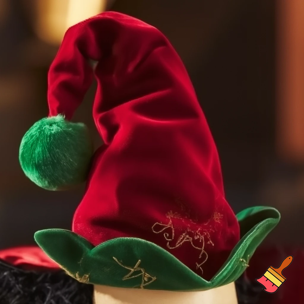 Christmas hat velvet elf on the shelf hat velvet