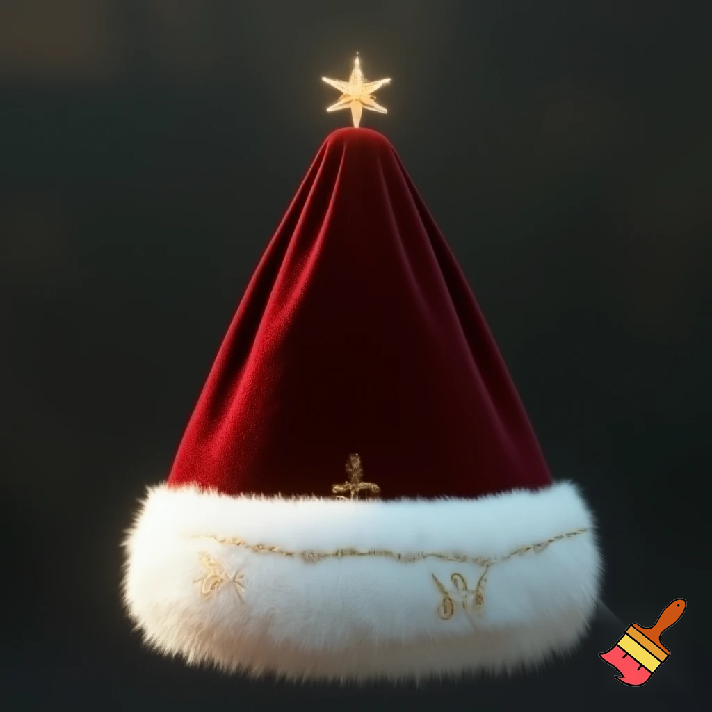 A wizard Santa Claus hat read