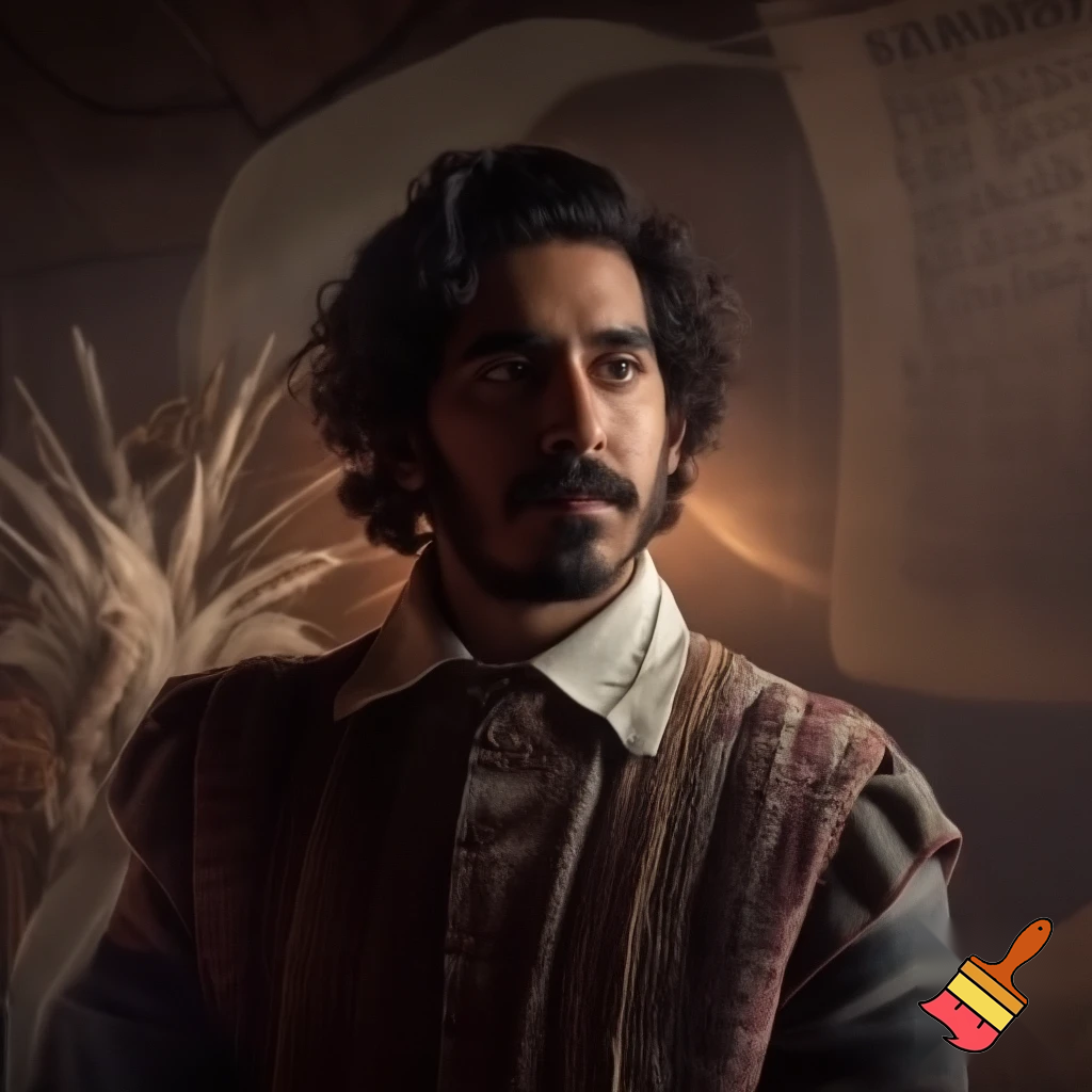 dev patel as William Shakespeare