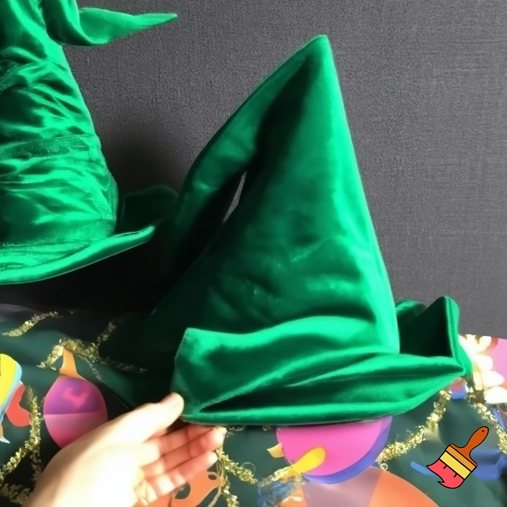 Christmas wizard hat velvet and fabric