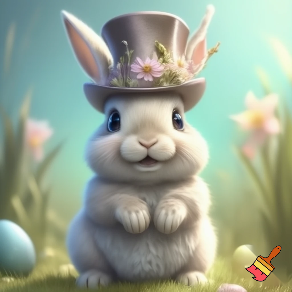 Easter bunny mascot costume top hat special top hat