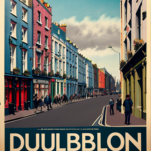 a poster for a trip to dublin