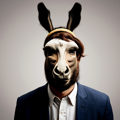 man with donkey head