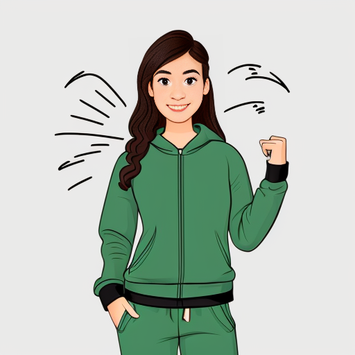 jeune fille de 15 ans métisse qui porte un jogging noir et un sweat shirt noir. se yeux sont verts. et elle peut lancer des rayons verts avec ses mains