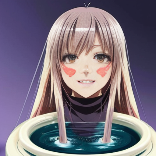 Hazme un personaje de anime en estado de materia liquido  química
