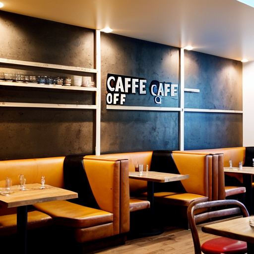 The wall of a café or restaurant 