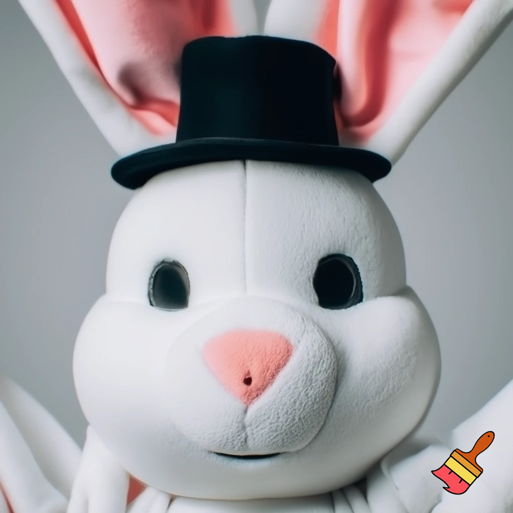 Easter bunny mascot costume top hat mascot costume