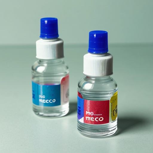  a glue bottle with glue inside with the label called mecos