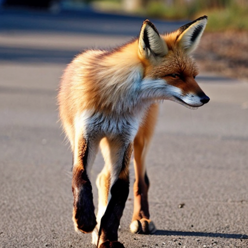 The fox has cute tail