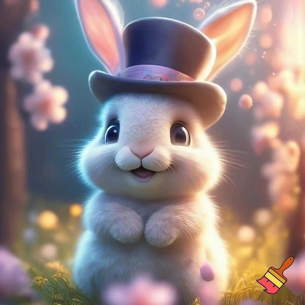 Easter bunny mascot costume top hat