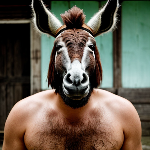 man with donkey head
