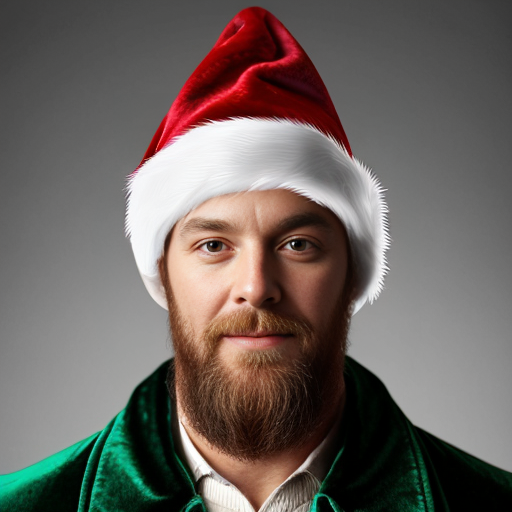 Christmas wizard hat written and velvet