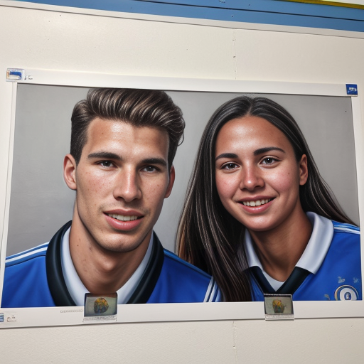 Goretzka and Vanessa at the school 