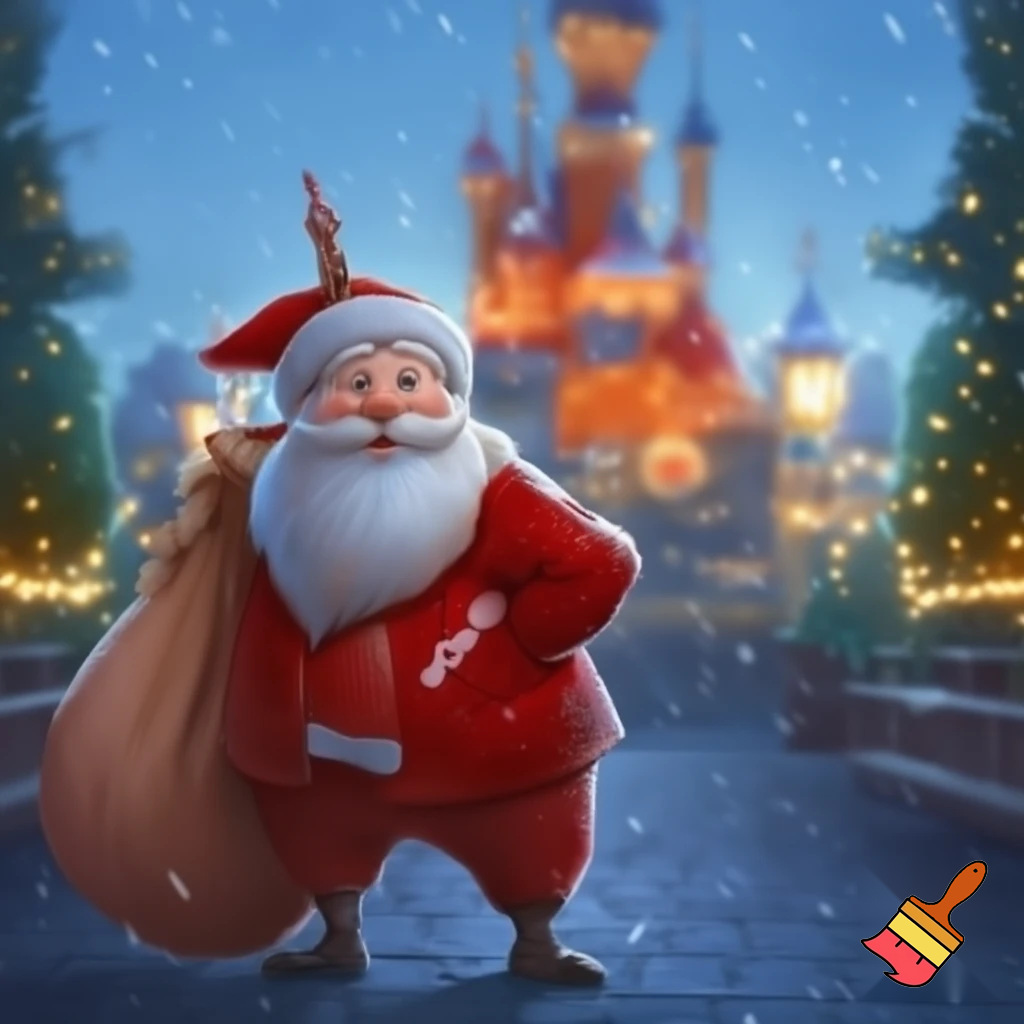 Paris Disneyland Santa Claus, Paris Disney Pee-wee Santa Claus Pennwell