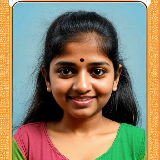 create a colourful cartoon character from this passport size photo. I would like to create different images of 90s kids enjoying their life and play in kerala villege