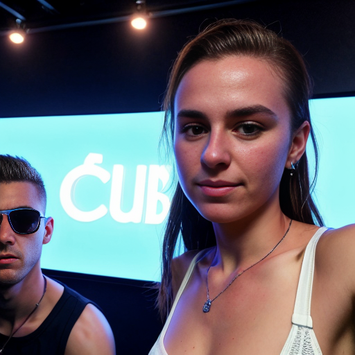 Goretzka and Vanessa at the club 