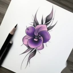 february birth flower tattoo