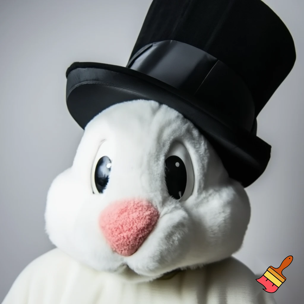 Easter bunny mascot costume top hat special top hat