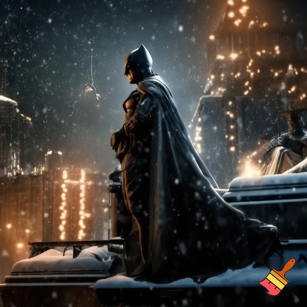 Foto con Batman a Natale 