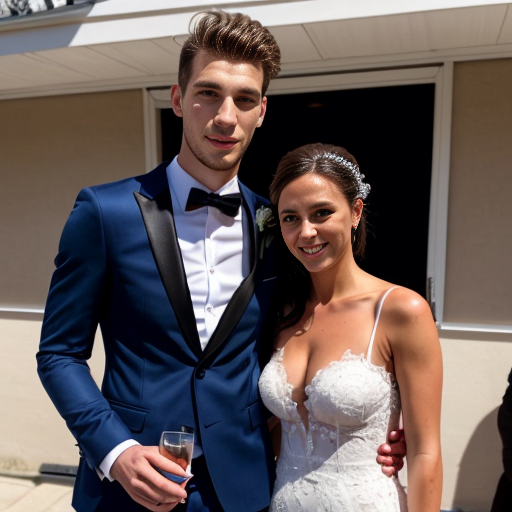 Goretzka showing body and Vanessa showing body at the wedding 