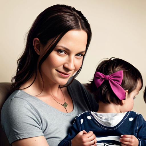mother with toddler boy and little girl