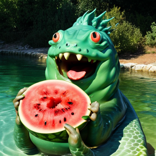 a water monster that has watermelon and kfc 