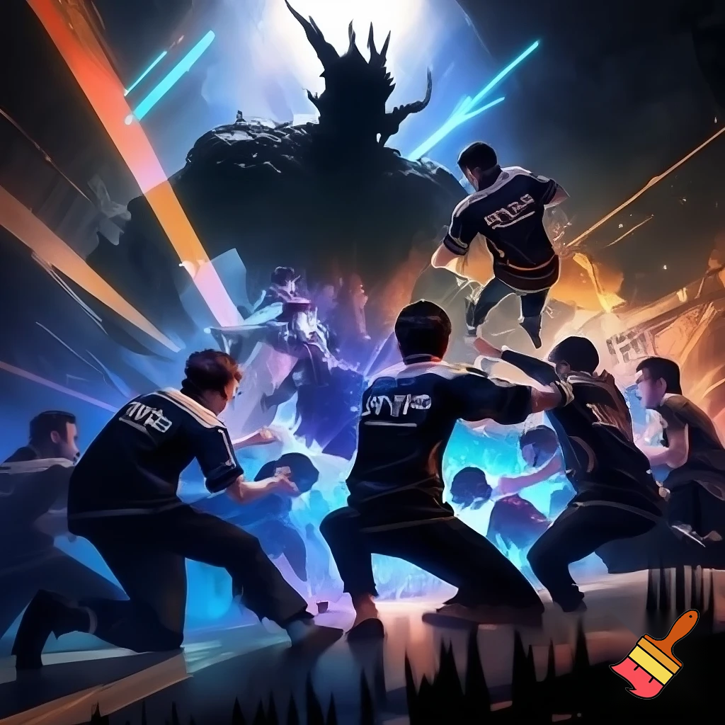 Fnatic team fighting a big Digga D