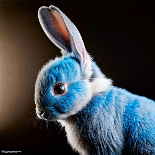 a blue bunny