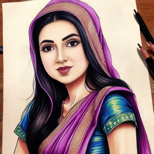 hiw to drow the giel in buetiful sari step by step

