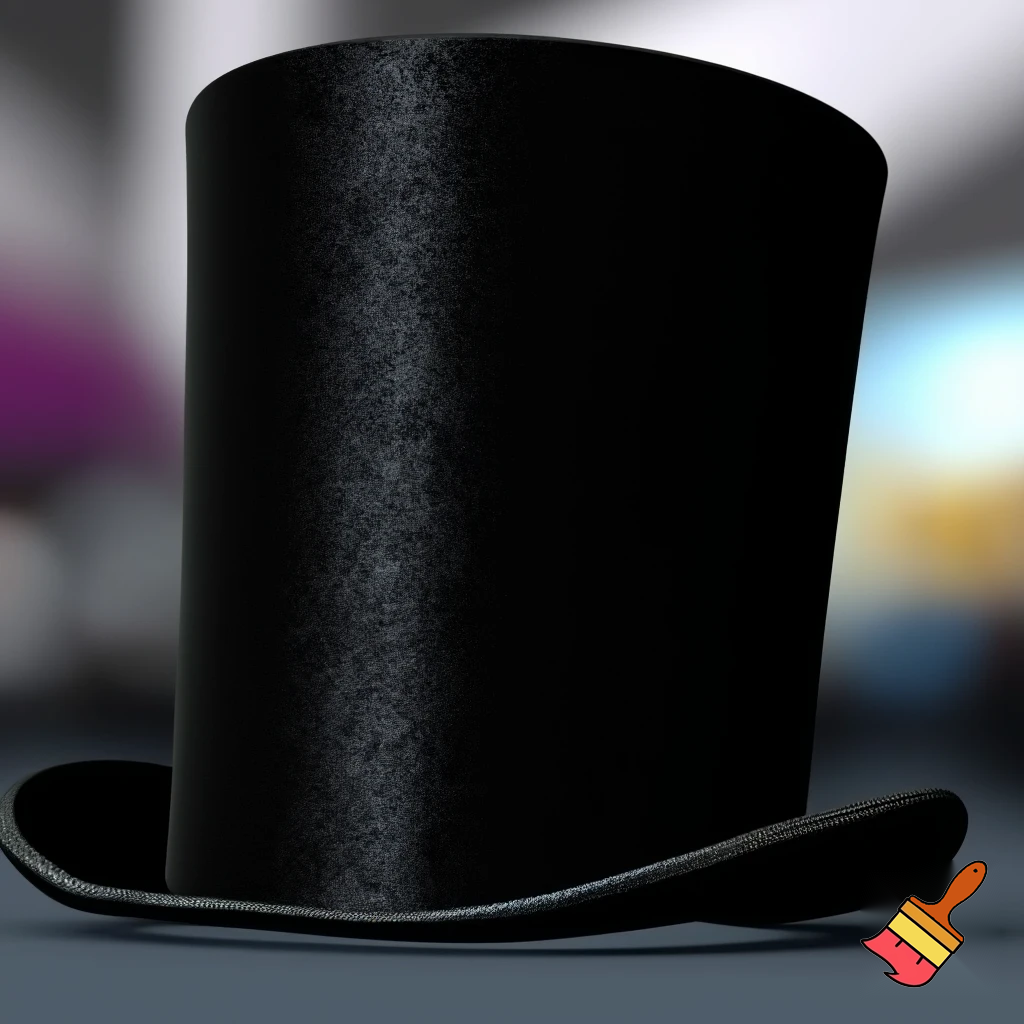 Melbourne Cup top hat velvet
A dark black top hat