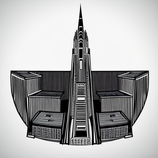 german expressionism city with an exagerated architexture and distorted lines with a dark tone
