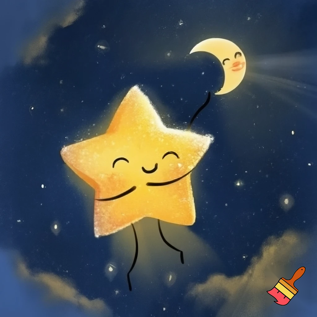 Star and the moon cartoon