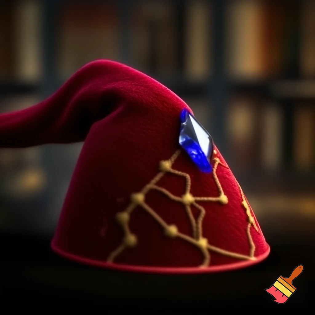 A wizard Santa Claus hat read✨✨🎄💫 velvet a wizard hat