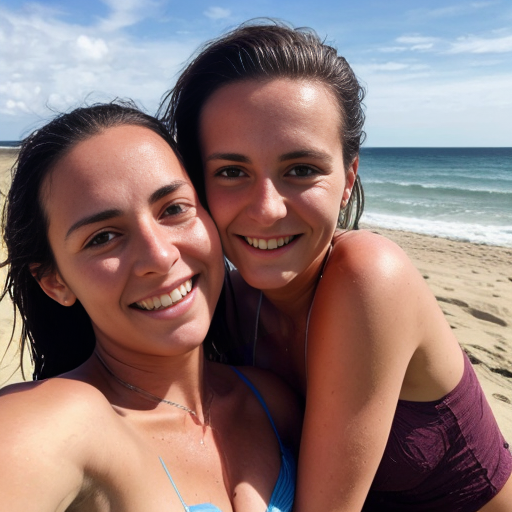 Goretzka and Vanessa at the beach 
