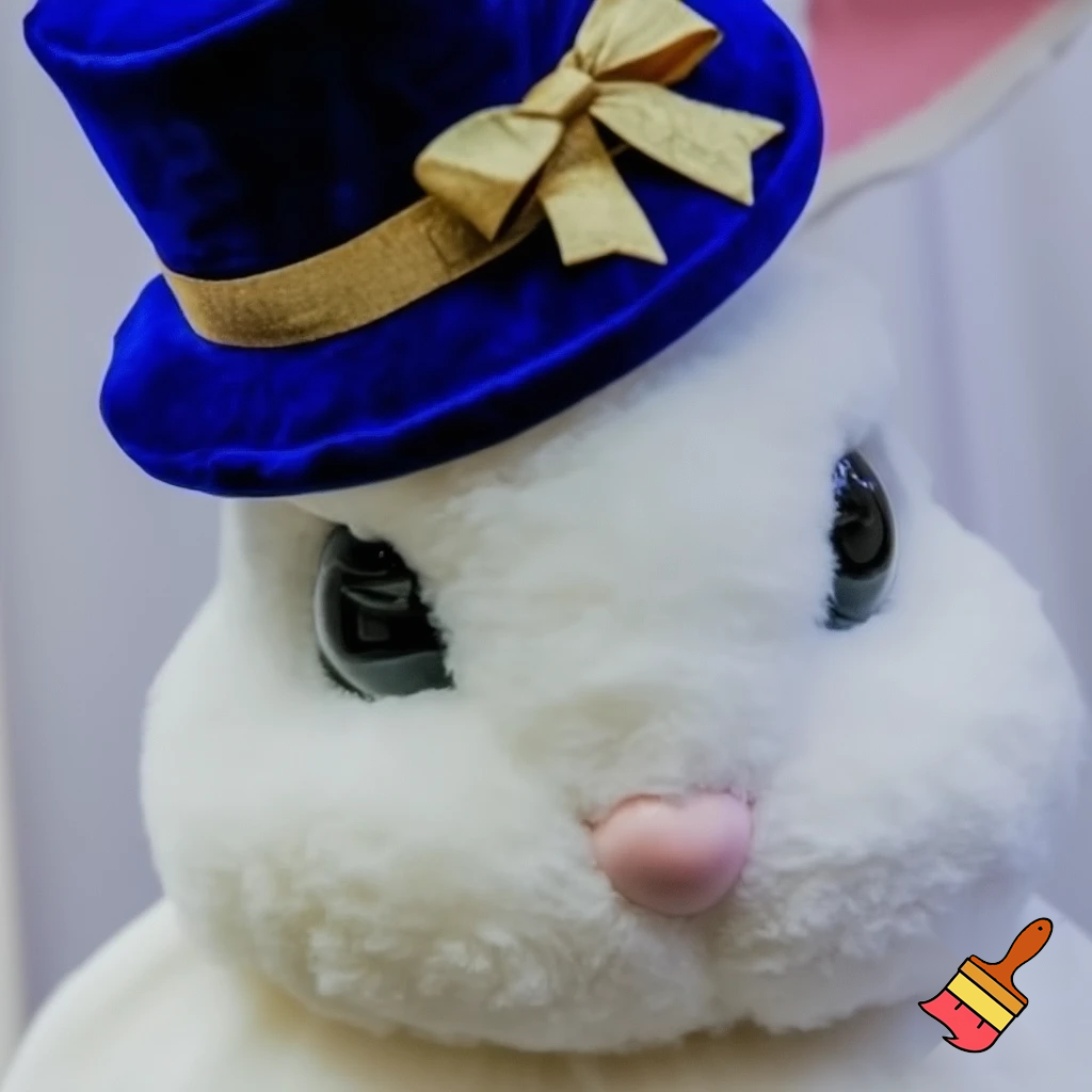 Easter bunny mascot costume top hat special top hat velvet special and delicate one special delicate