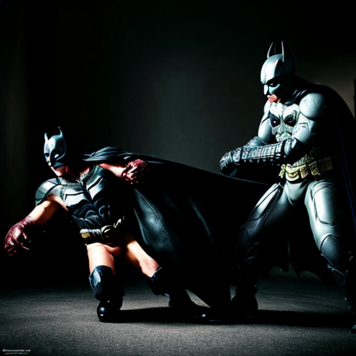 The dark knight beating up  I.C.E  agents 