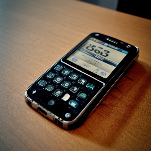 old mobile phone on a table