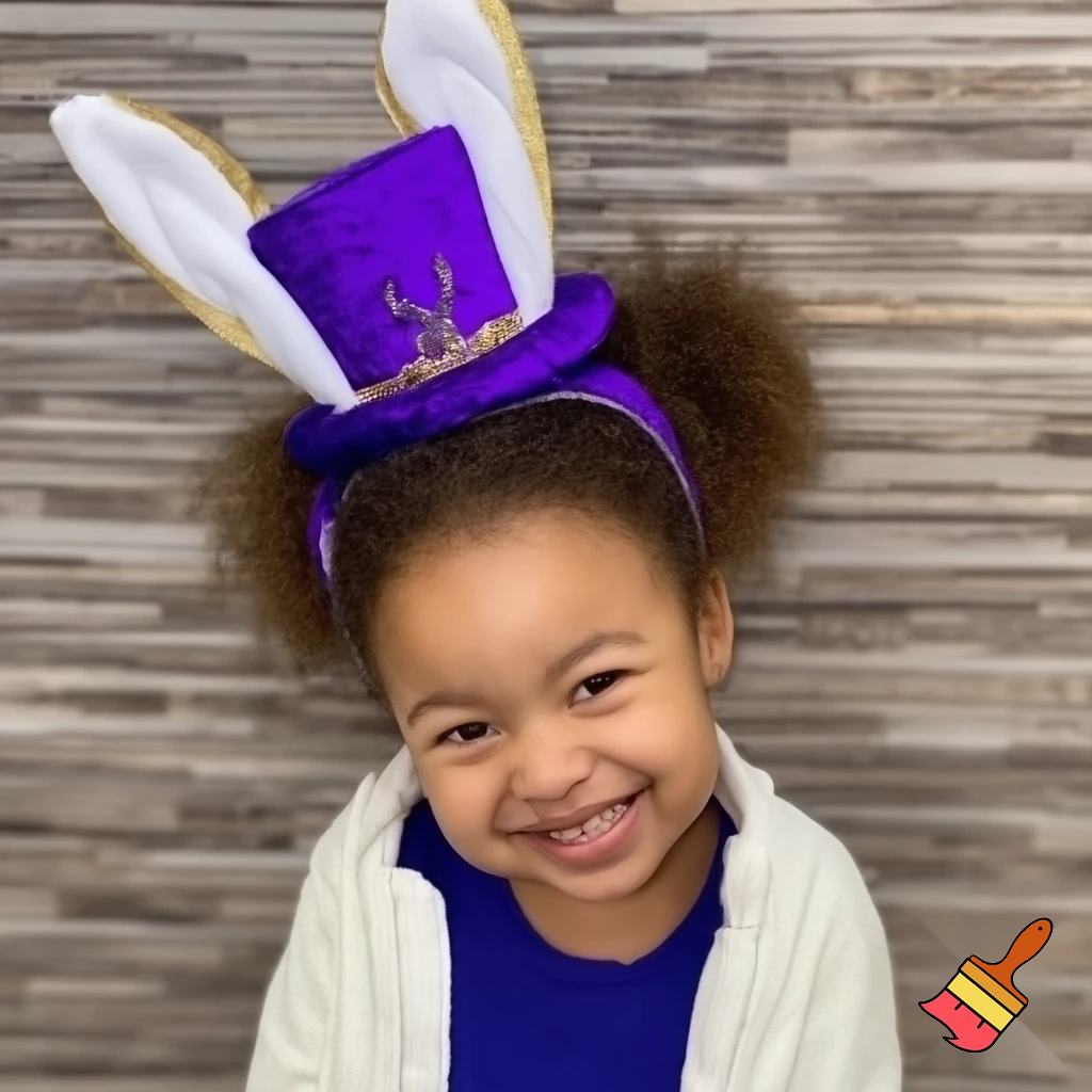 Easter bunny top hat headband, purple white with gold glitter fabric and velvet velvet gold special gold and delicate