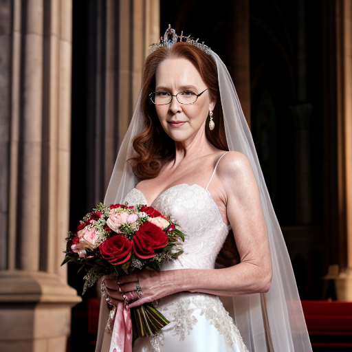 John Goodman y Elizabeth Perkins glasses con corona Flores veil con traje formal elegante boda sensual sexy con holding ramo de flores con altar con iglesia templó católico 10