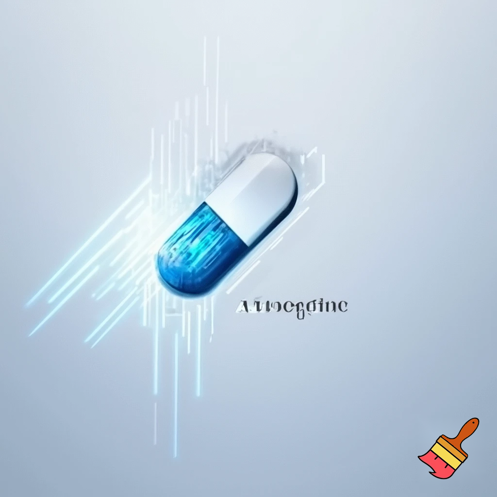 Modern minimal logo featuring a pill icon with AI circuit lines, and the text ‘AI Medicine Reviews’. Clean and professional medical-tech style.”