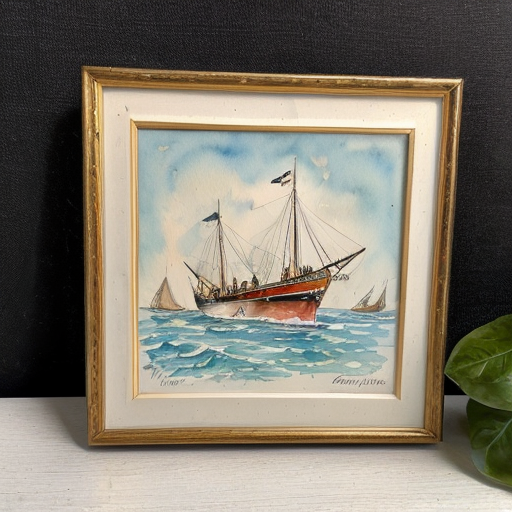 Small 1900s ocean liner with one funnel