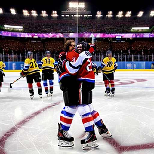 A poster of the USA celebrating that they won the hockey final gold medal game against Canada in the Winter Olympics Milano Courtina 2026