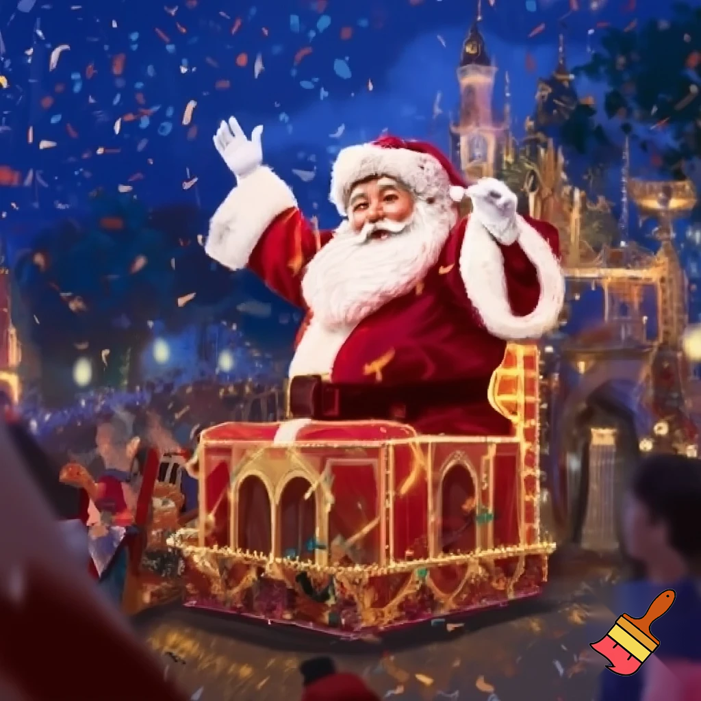 Santa Claus Paris in Disneyland parade