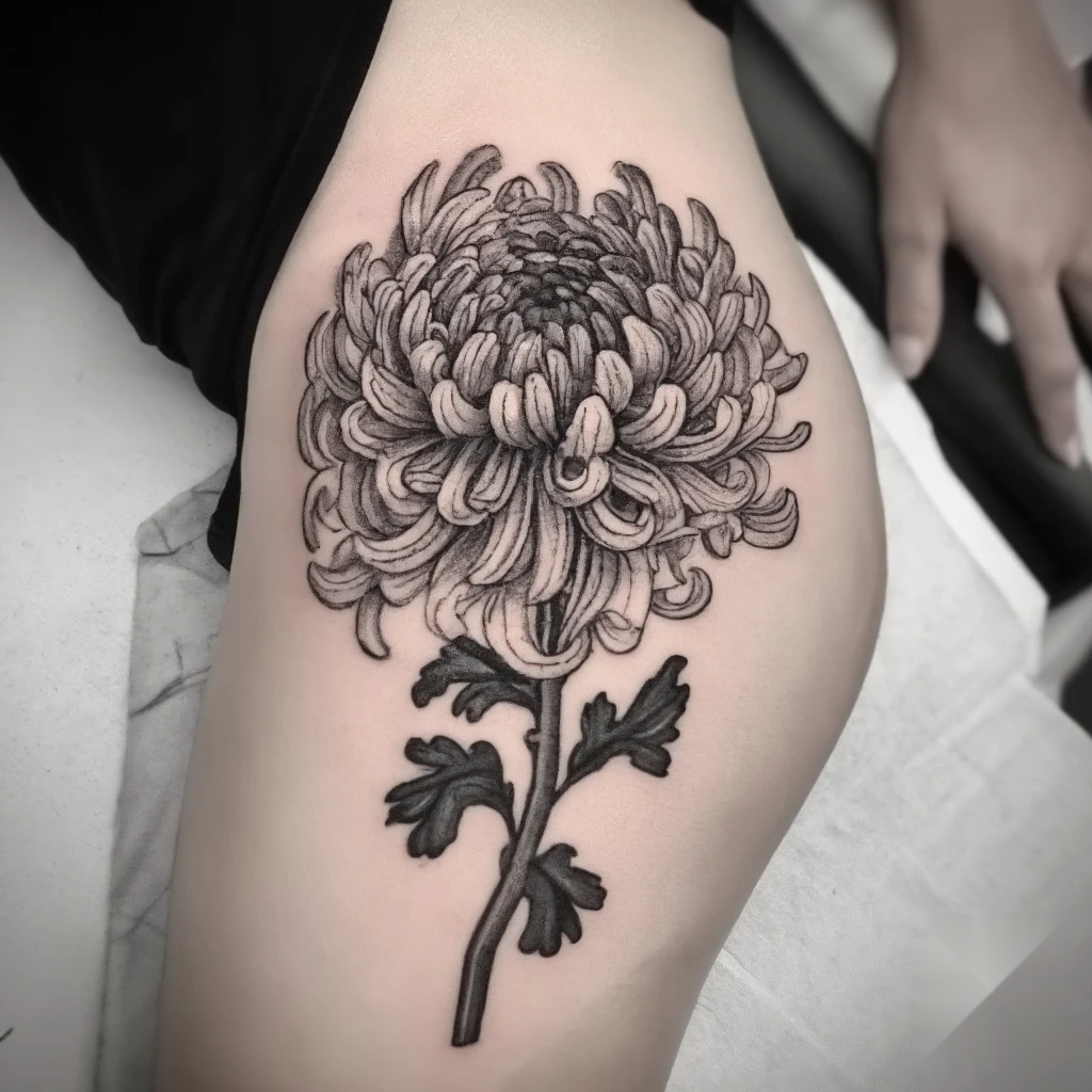 november birth flower tattoo