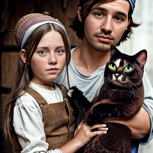 a peasant girl, a cat, and drake maye
