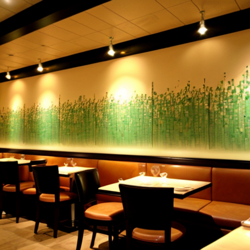 wall of a restuarant