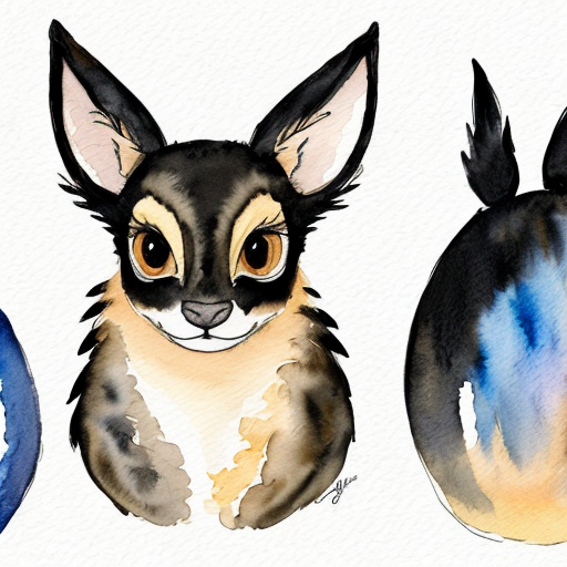 create an image, of different sketch poses for Umbreon