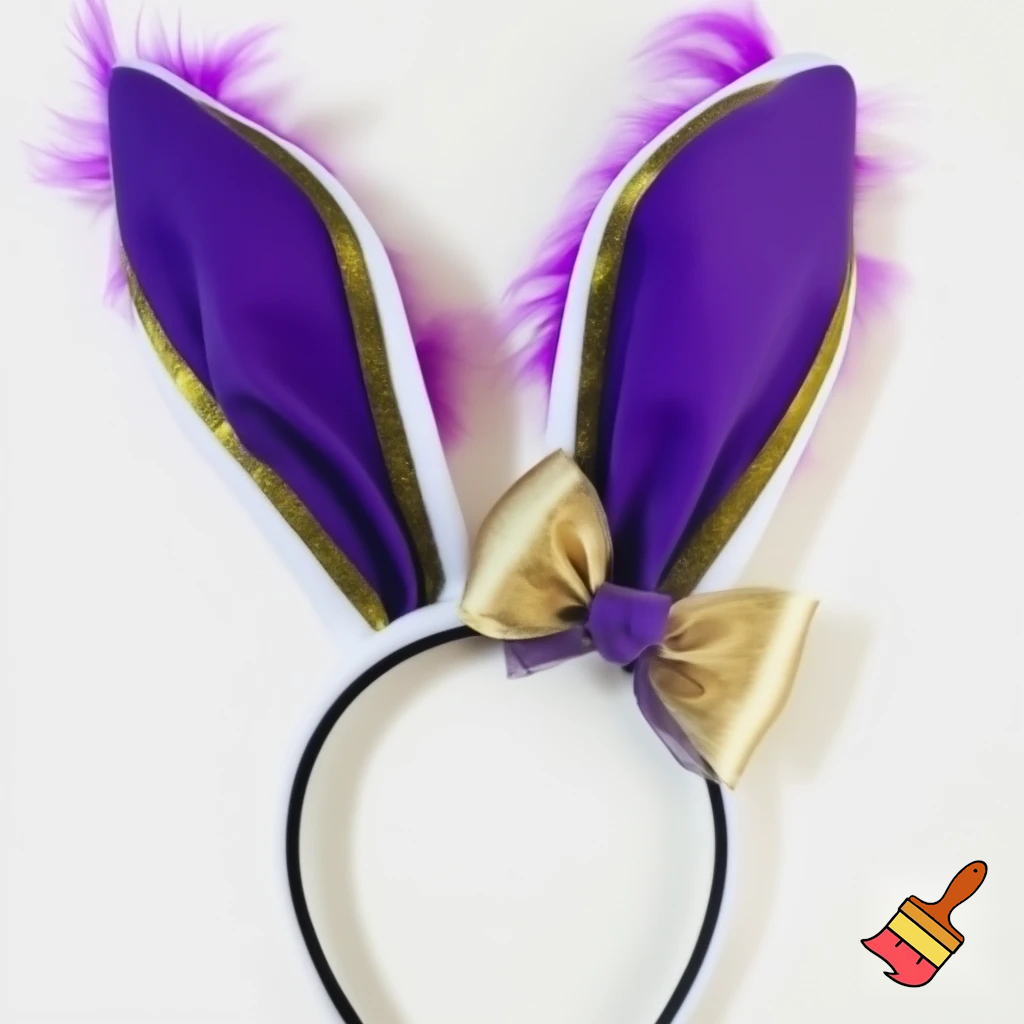 Easter bunny top hat headband, purple and white gold and silver top hat black purple dark purple