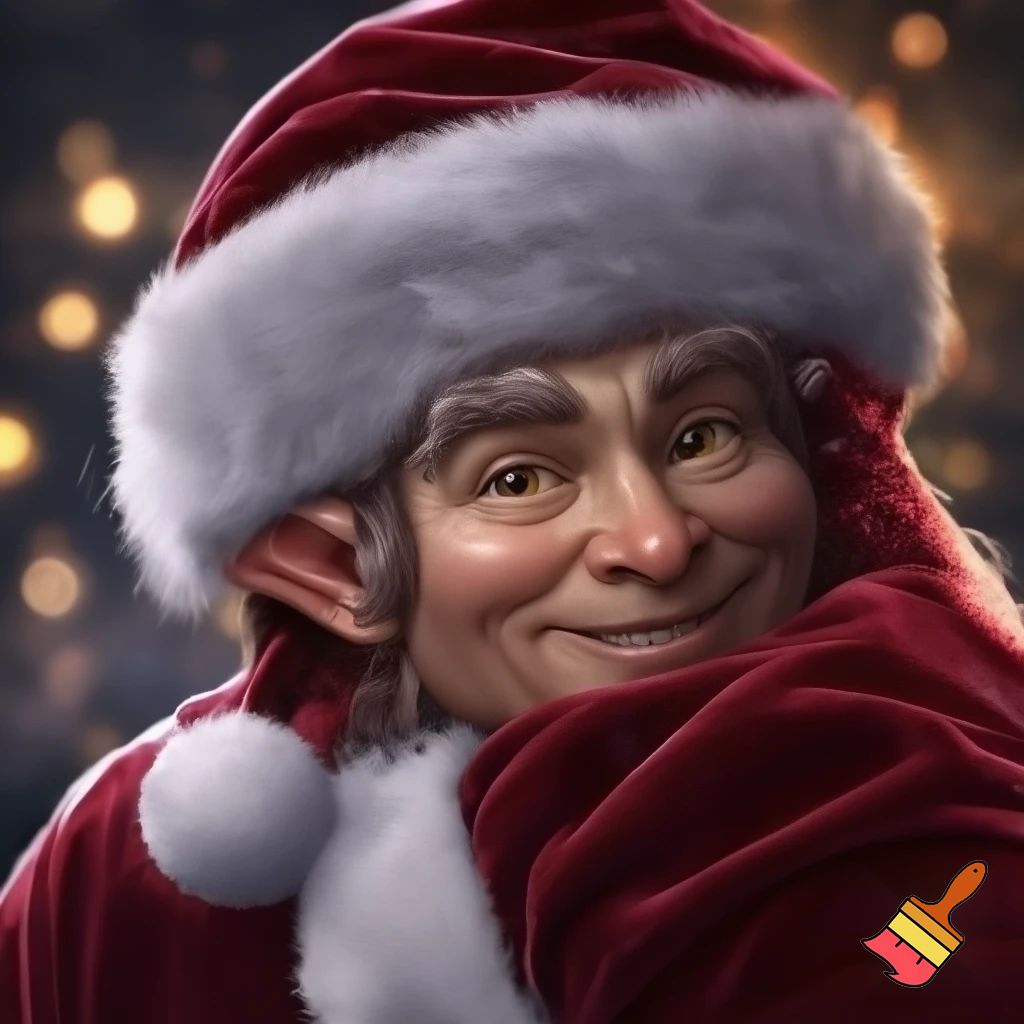Elf Santa Claus hat velvet